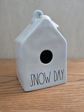 Rae Dunn Snow Day Ceramic Birdhouse